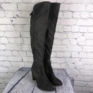 Marc Fisher NWOB Gray Faux Suede Over the Knee Boot 6